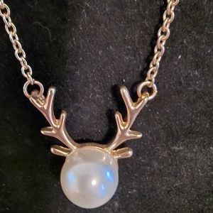 Plunder Deer Gold Christmas Necklace